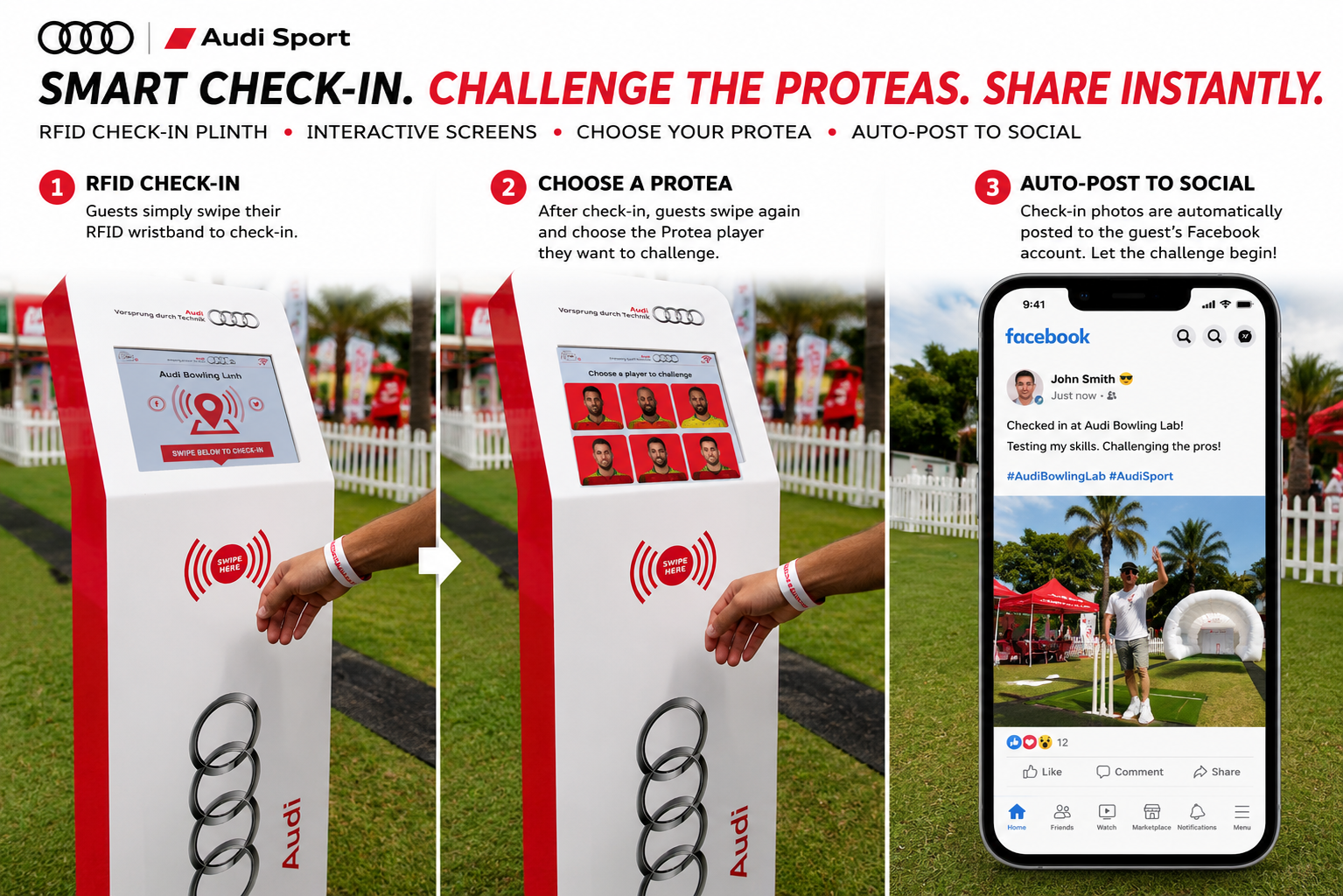 RFID Check-in Plinth — Audi Bowling Lab