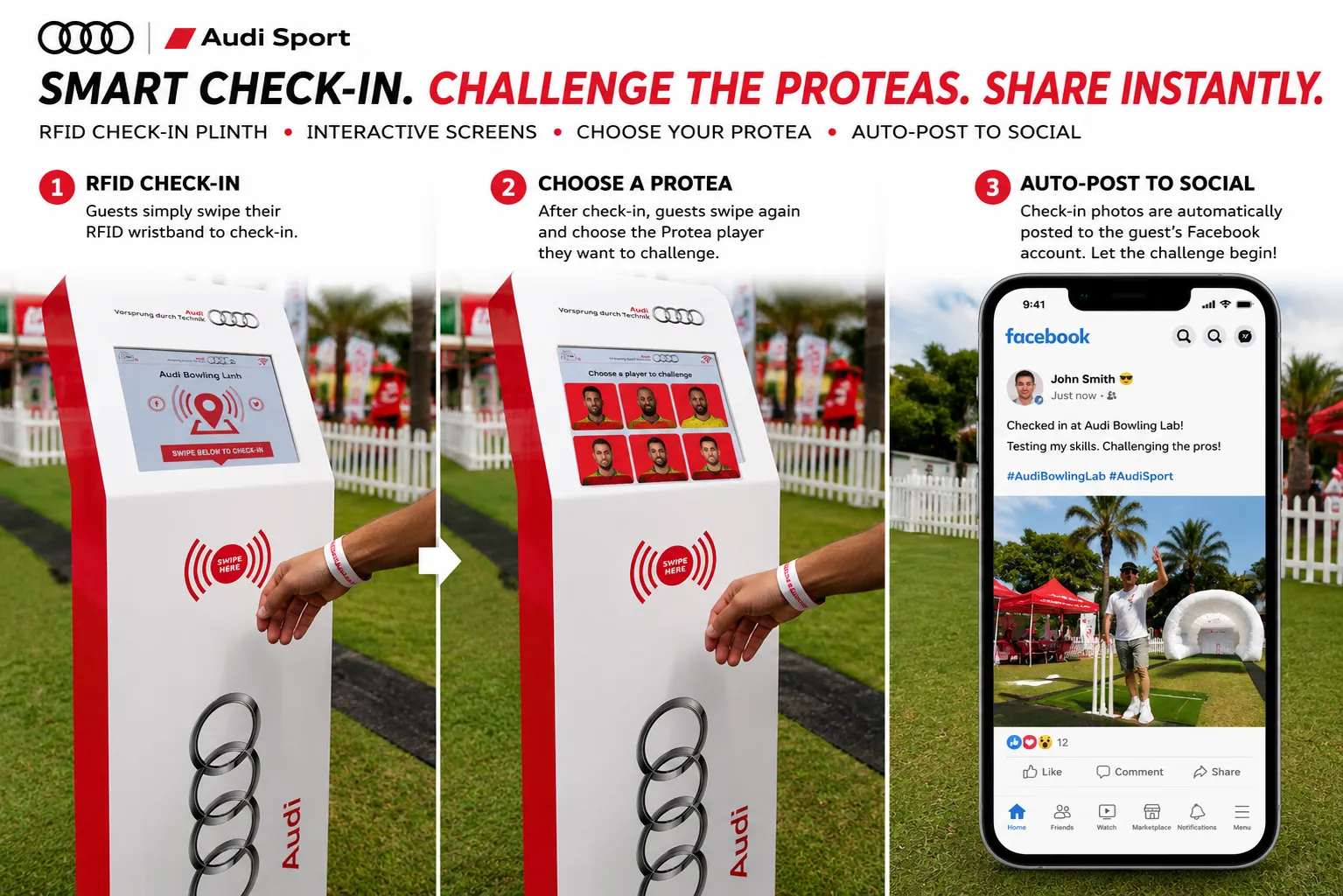 RFID Check-in Plinth — Audi Bowling Lab