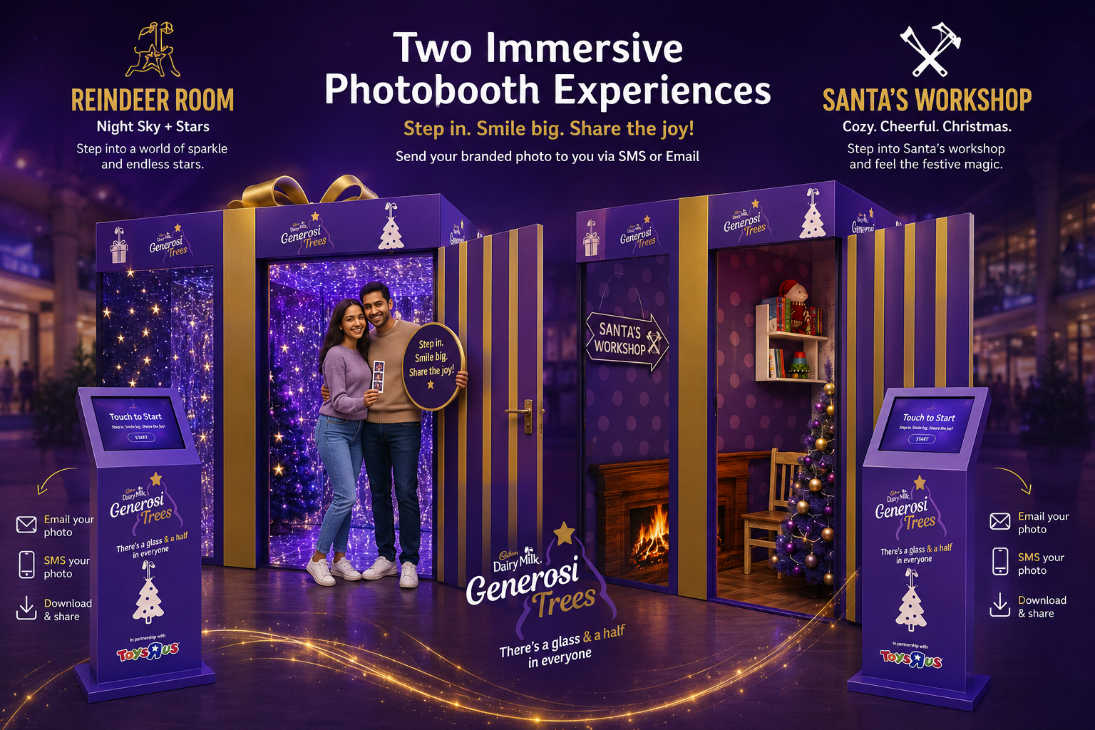 Reindeer Room & Santa's Workshop — Two Immersive Photo Environments
