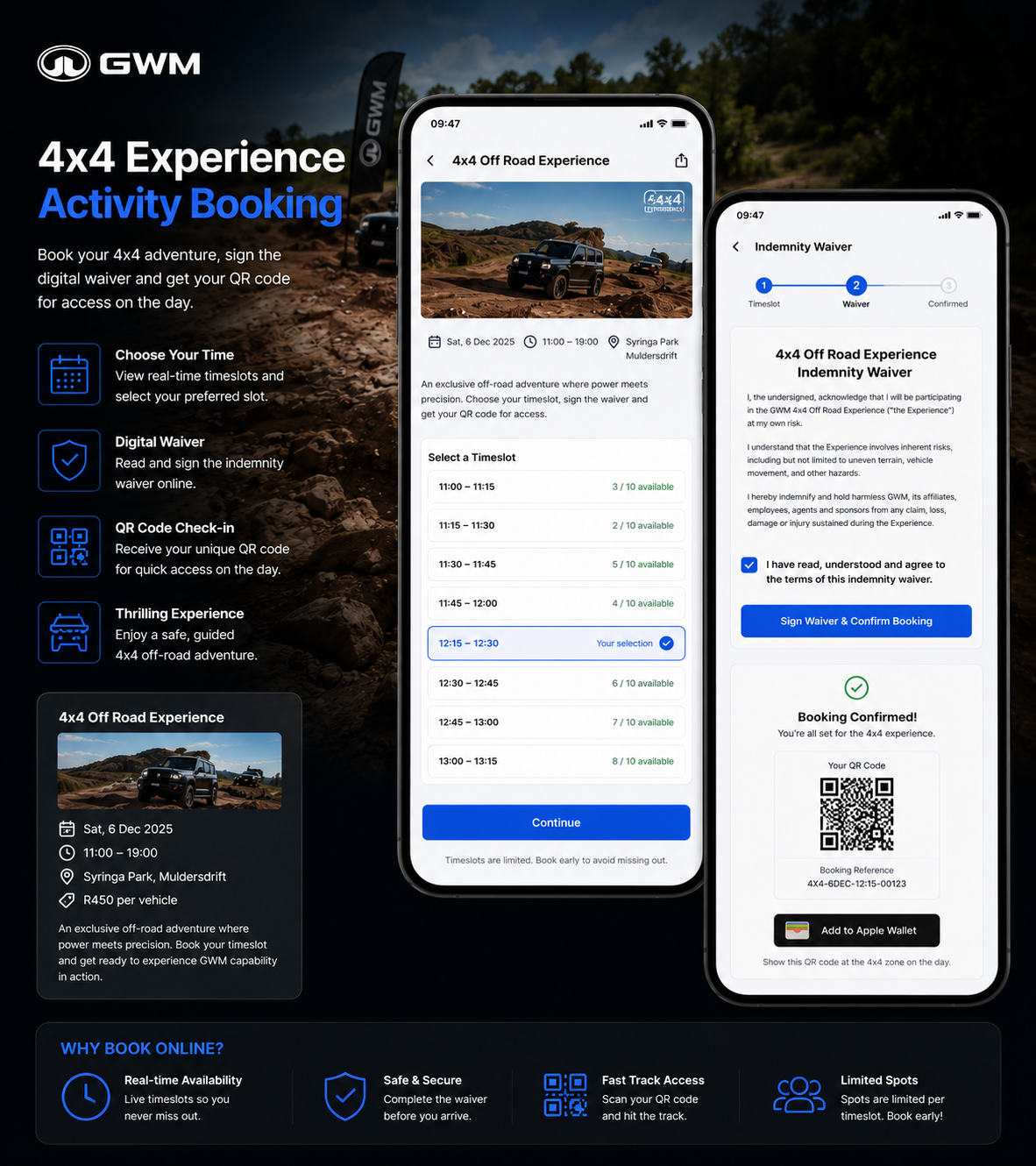 4x4 Off-Road Booking Engine