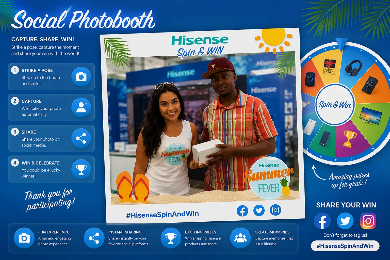 Social Photobooth — Branded Overlay & SMS Microsite