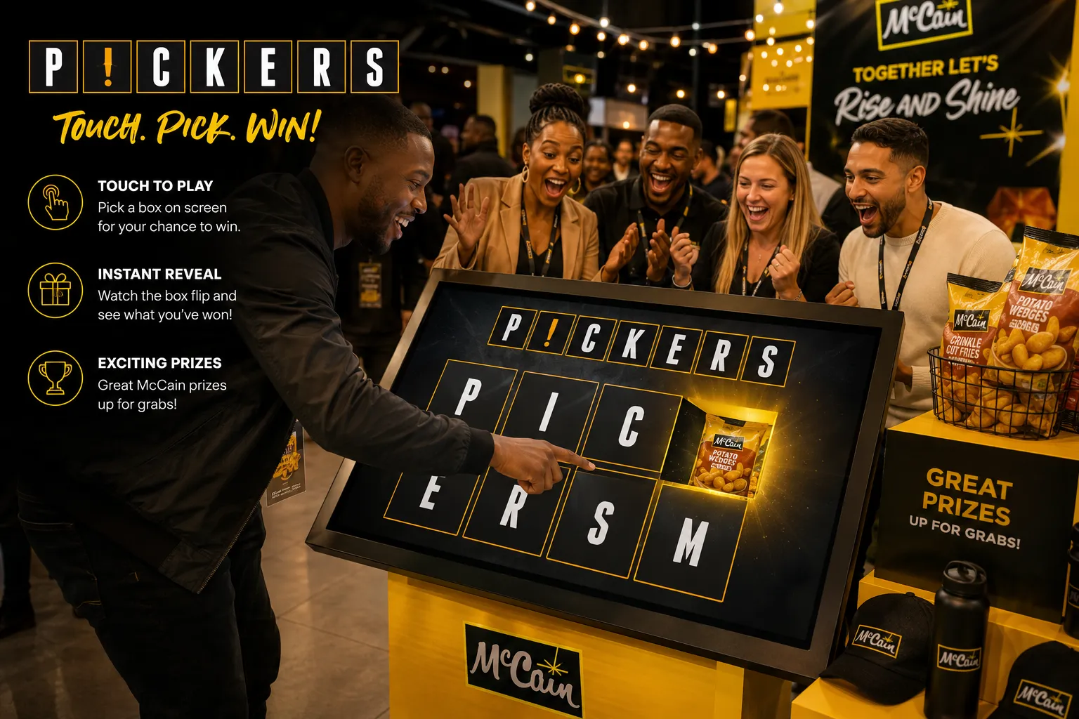 PICKERS Touchscreen Game — McCain Product Launch