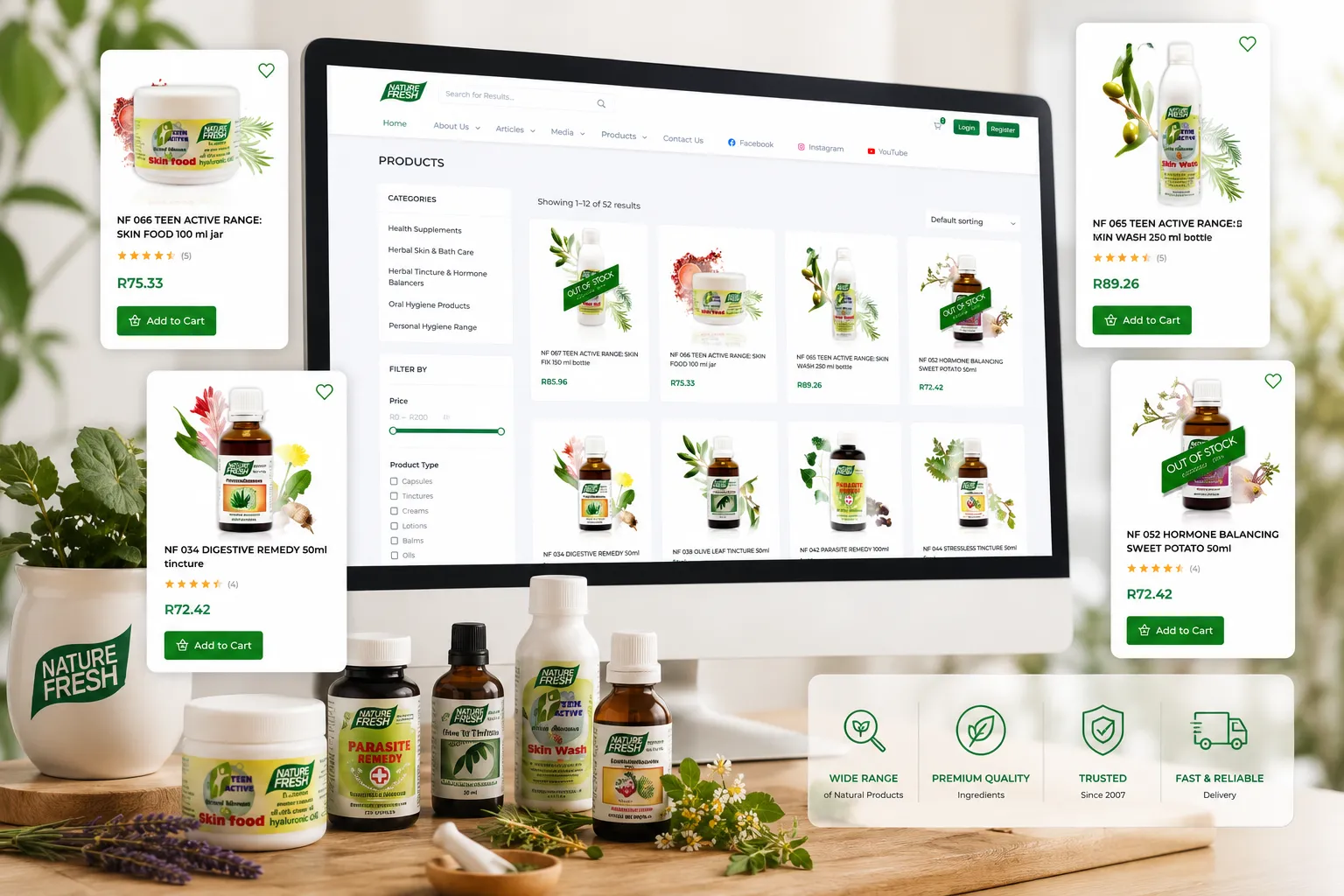 Nature Fresh Product Catalogue — Categories, Search & Filters