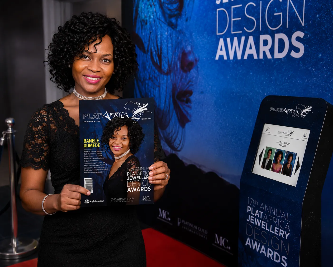 Guest Holding Her Printed, Personalised PlatAfrica Magazine Cover
