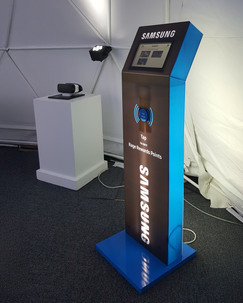 Samsung Rage Festival NFC Touch Screen Plinths