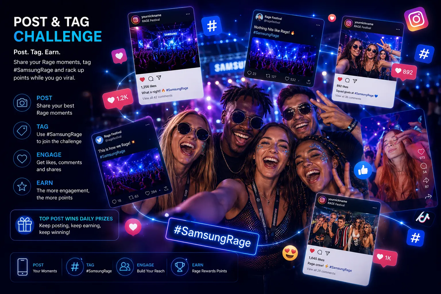 Samsung Rage Festival Post and Tag Challenge