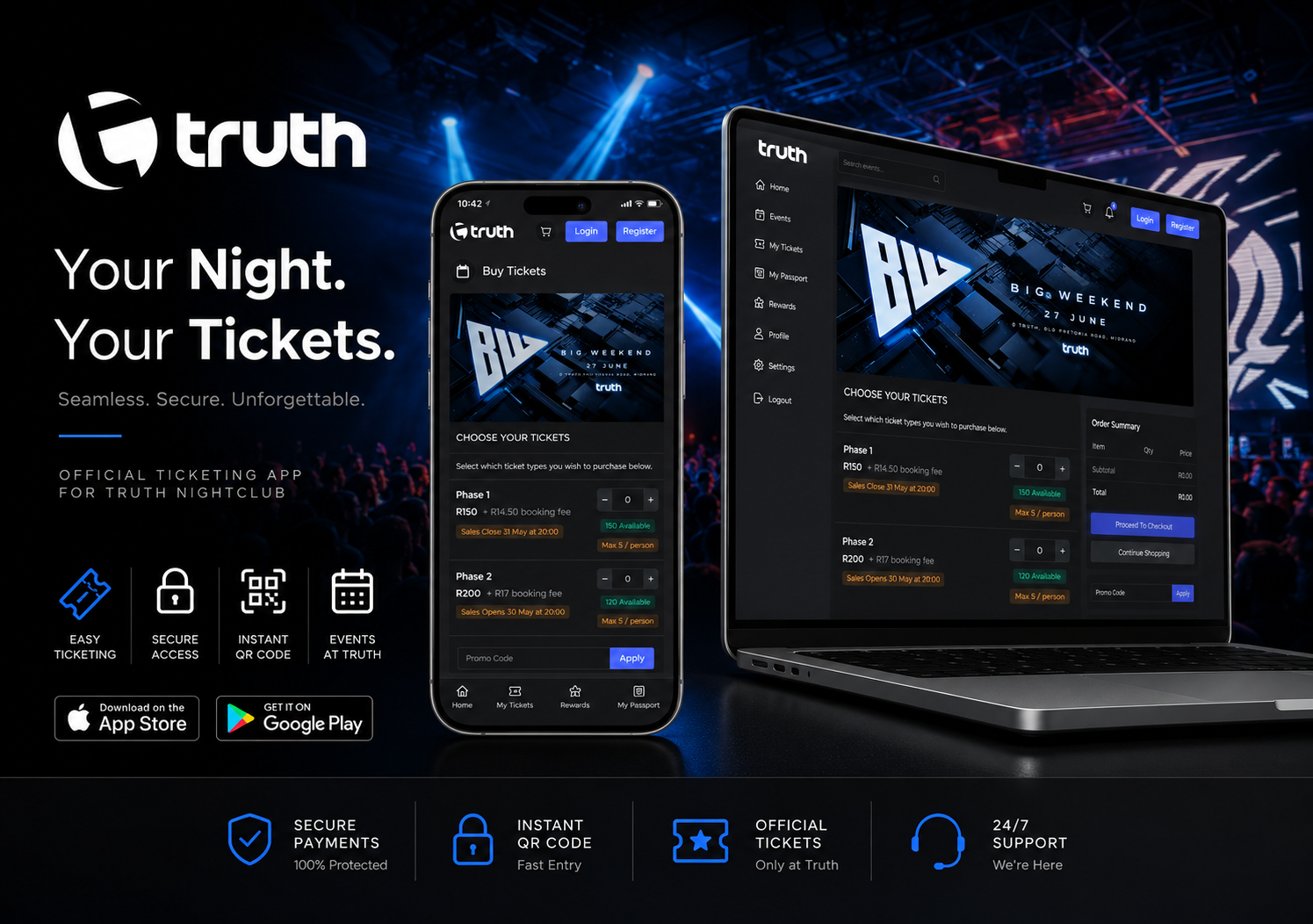 Truth Nightclub Ticketing Platform